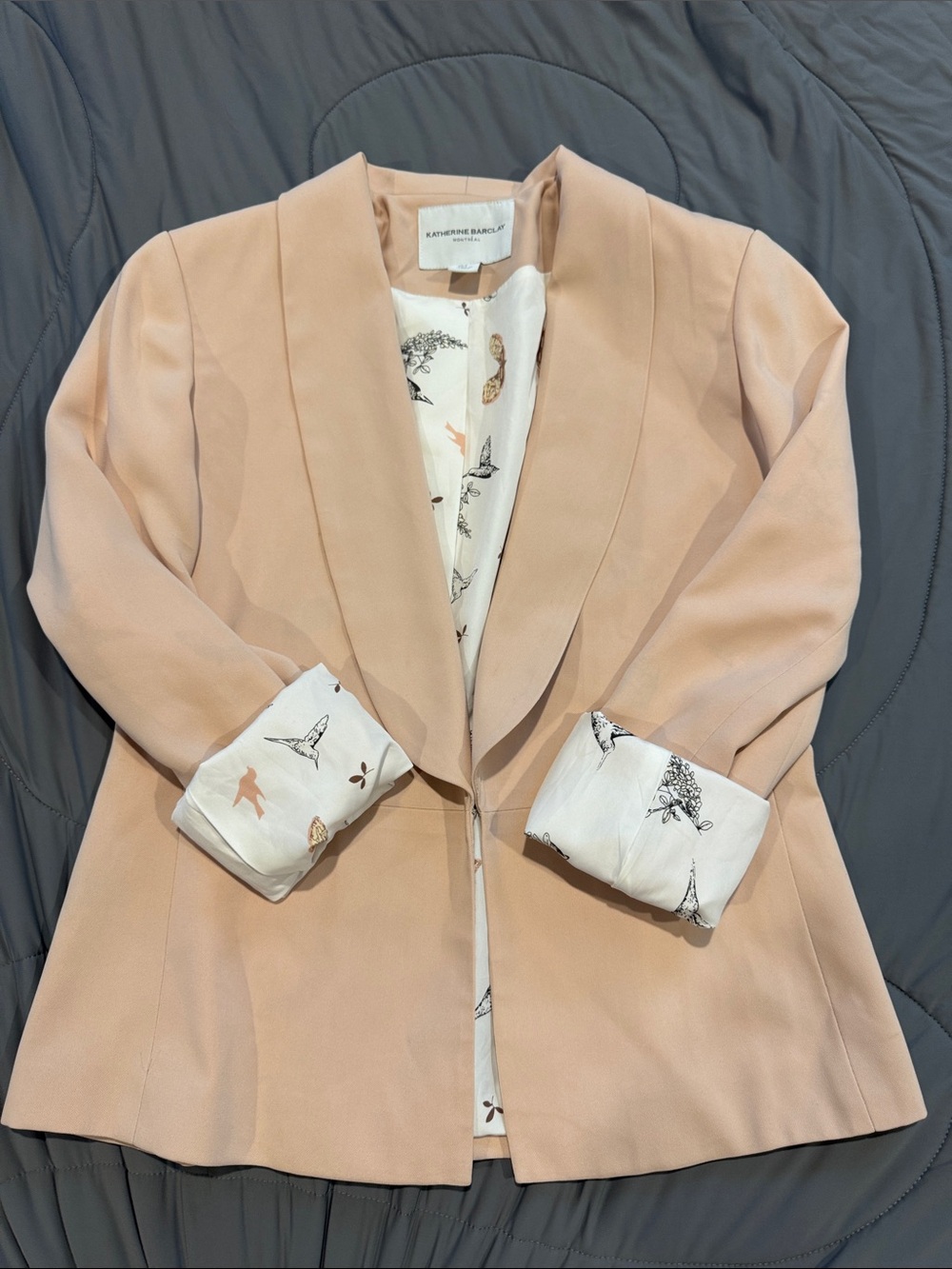 Vince Camuto Light Blush Shawl Collar Ponte Blazer - Picture 4 of 4